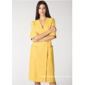 Mustard Closet Wrap Belted Dress